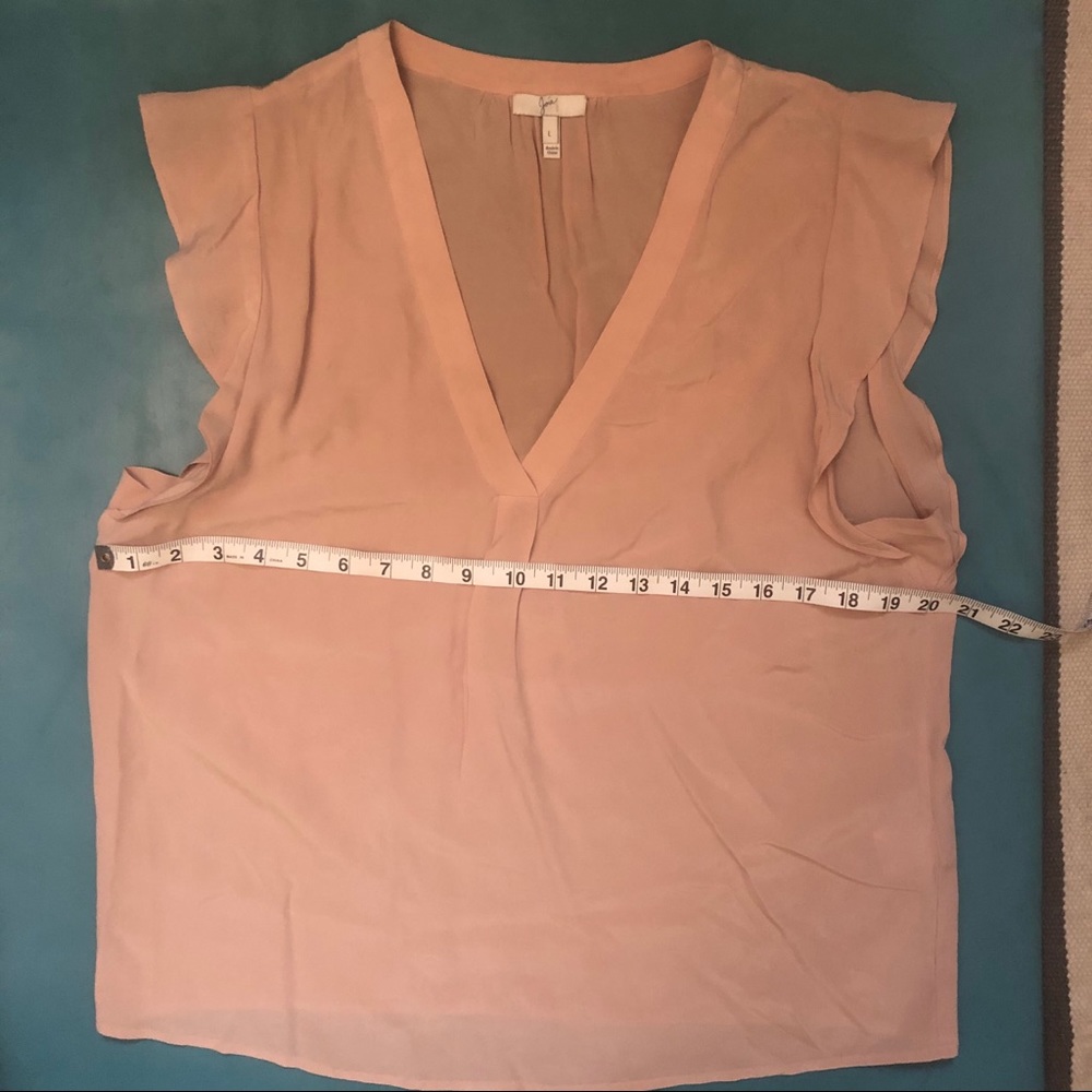 Joie pink silk top, size L